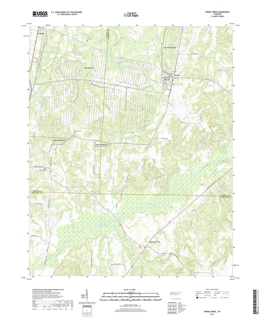 Spring Creek Tennessee US Topo Map Image