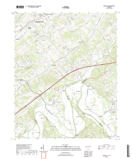 Springvale Tennessee US Topo Map Image