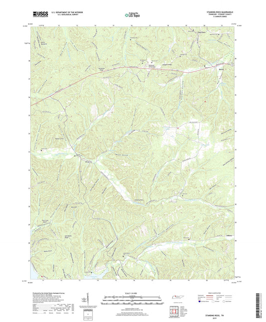 Standing Rock Tennessee US Topo Map Image