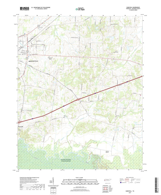 Sunnyhill Tennessee US Topo Map Image