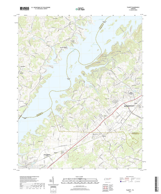 Talbott Tennessee US Topo Map Image