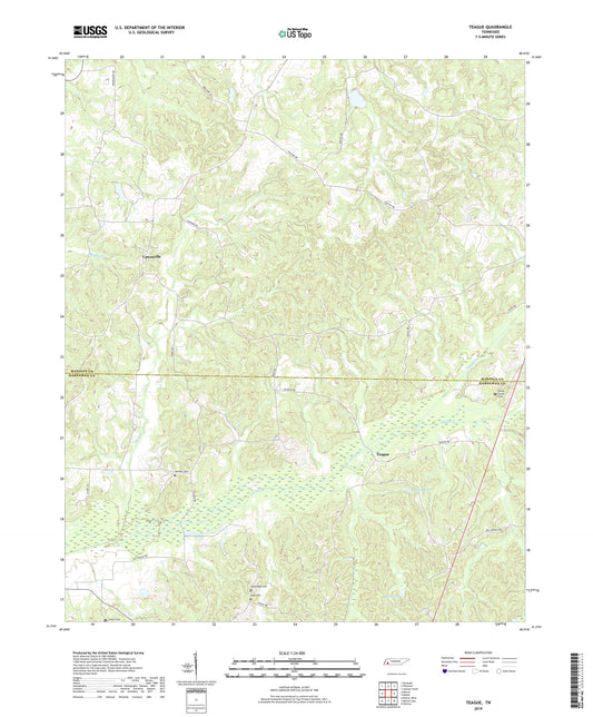 Teague Tennessee US Topo Map Image