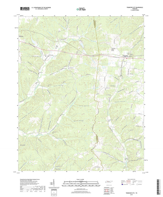 Tennessee City Tennessee US Topo Map Image