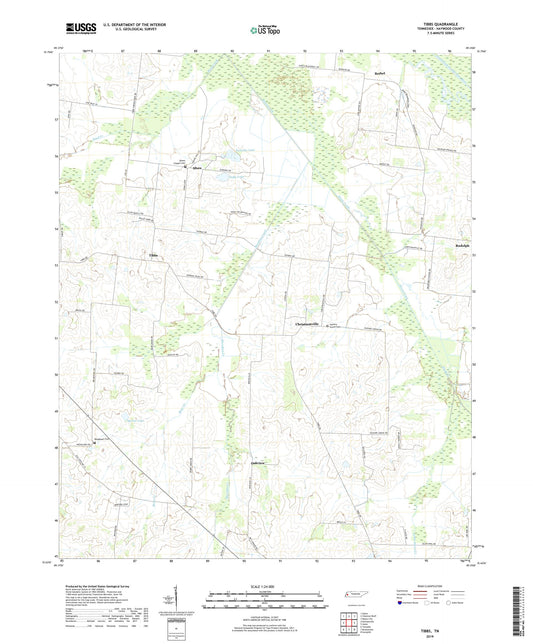 Tibbs Tennessee US Topo Map Image