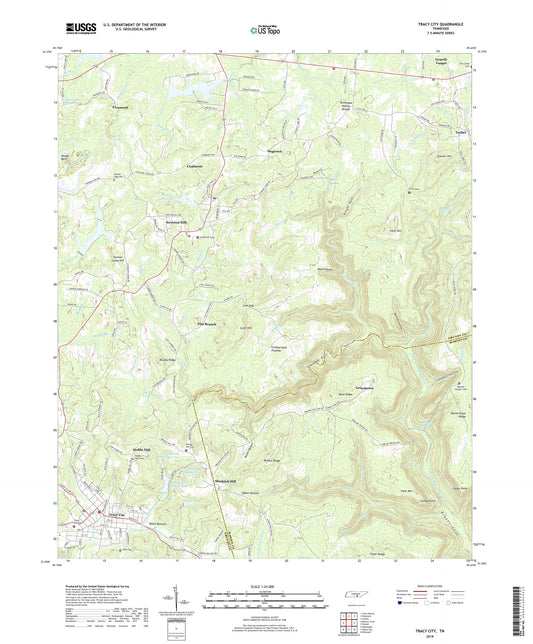 Tracy City Tennessee US Topo Map Image