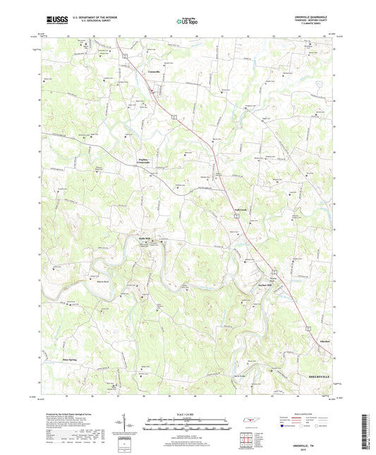 Unionville Tennessee US Topo Map Image