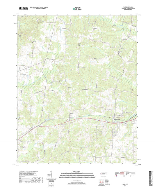 Vale Tennessee US Topo Map Image