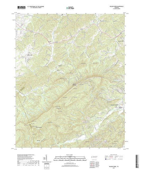 Walden Creek Tennessee US Topo Map Image