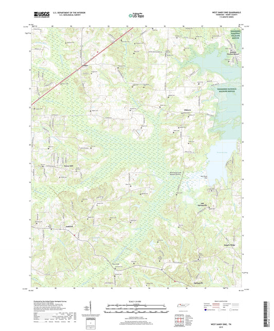 West Sandy Dike Tennessee US Topo Map Image