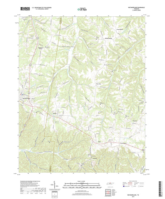 Westmoreland Tennessee US Topo Map Image