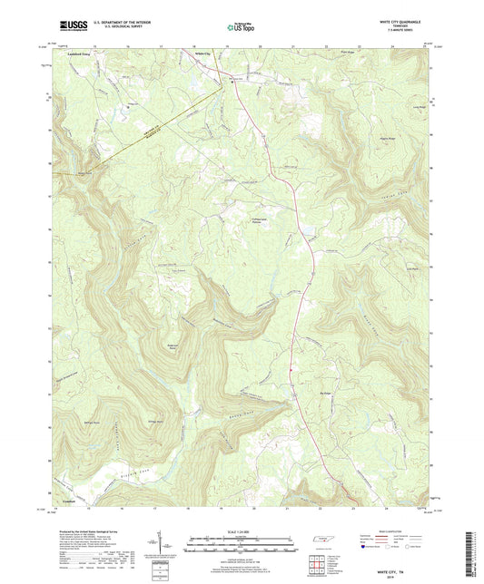 White City Tennessee US Topo Map Image