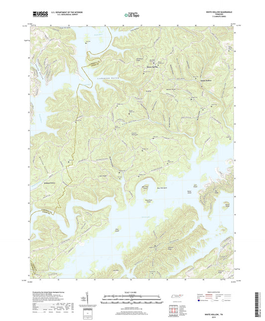 White Hollow Tennessee US Topo Map Image