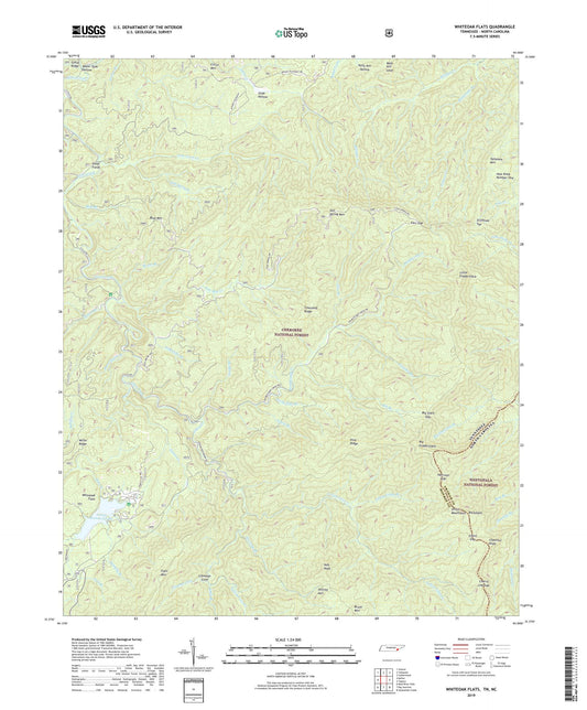 Whiteoak Flats Tennessee US Topo Map Image