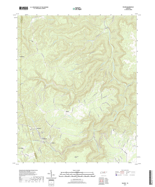 Wilder Tennessee US Topo Map Image