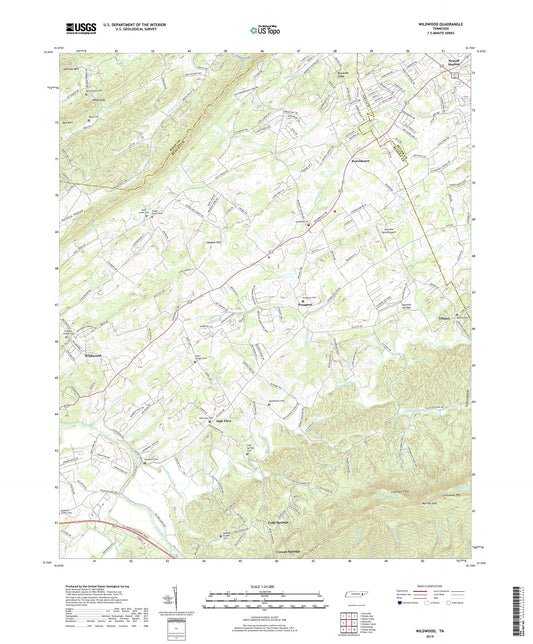 Wildwood Tennessee US Topo Map Image