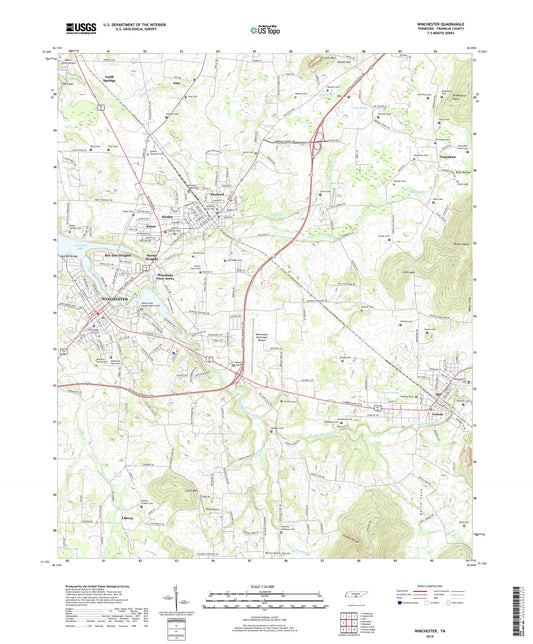 Winchester Tennessee US Topo Map Image