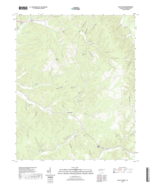Wolf Pit Ridge Tennessee US Topo Map Image