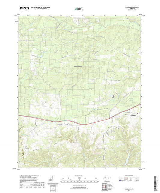 Woodlawn Tennessee US Topo Map Image