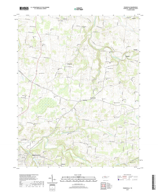 Youngville Tennessee US Topo Map Image
