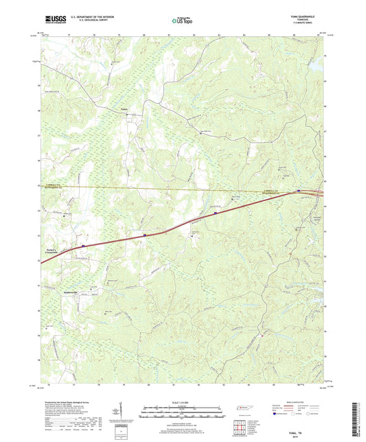 Yuma Tennessee US Topo Map Image