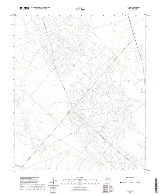 7 L Ranch Texas US Topo Map Image