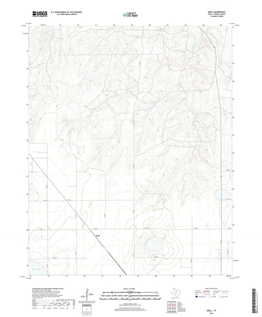 Abell Texas US Topo Map Image