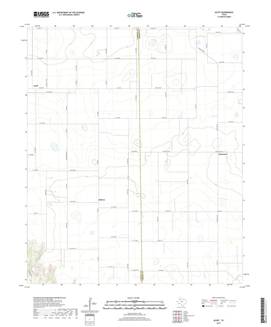 Acuff Texas US Topo Map Image