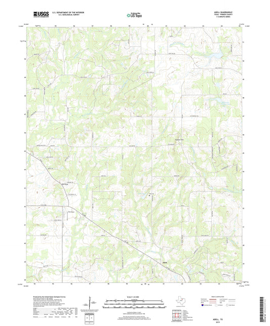 Adell Texas US Topo Map Image