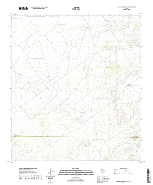 Agua Azul Creek East Texas US Topo Map Image