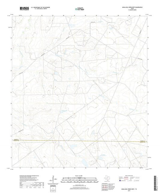 Agua Azul Creek West Texas US Topo Map Image
