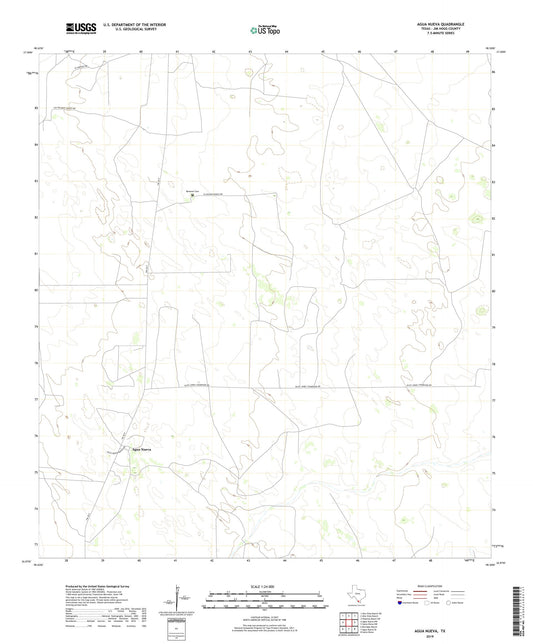 Agua Nueva Texas US Topo Map Image