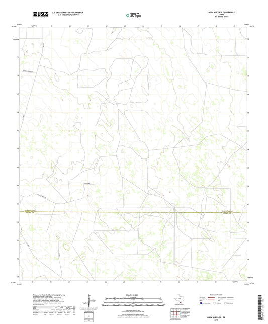Agua Nueva SE Texas US Topo Map Image