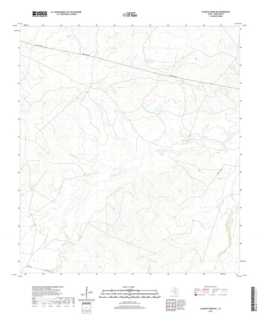 Alamito Creek NE Texas US Topo Map Image