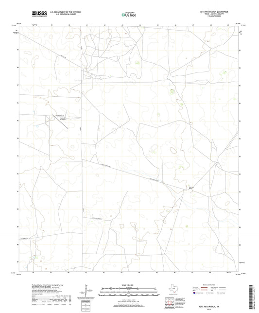 Alta Vista Ranch Texas US Topo Map Image