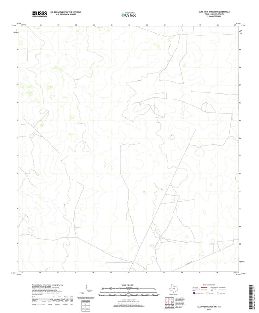 Alta Vista Ranch SW Texas US Topo Map Image