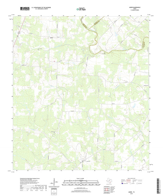 Ander Texas US Topo Map Image