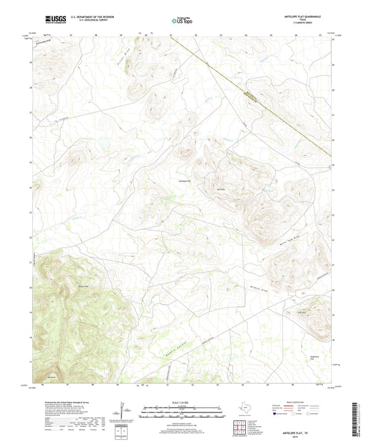 Antelope Flat Texas US Topo Map Image