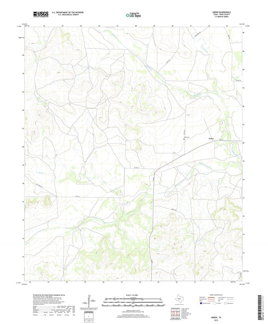 Arden Texas US Topo Map Image