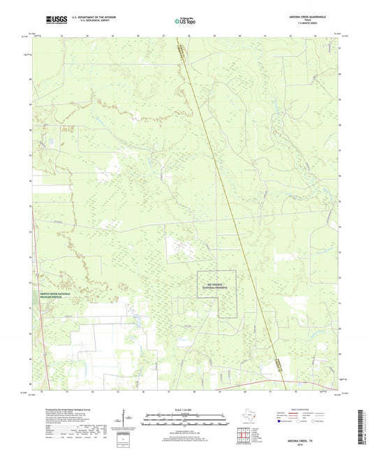Arizona Creek Texas US Topo Map Image