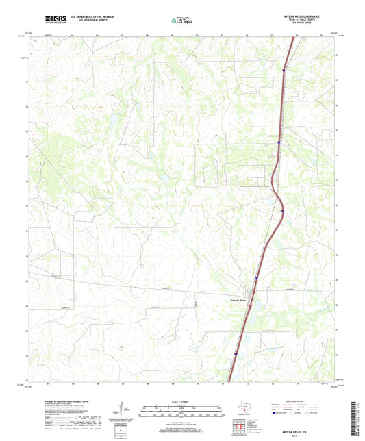 Artesia Wells Texas US Topo Map Image