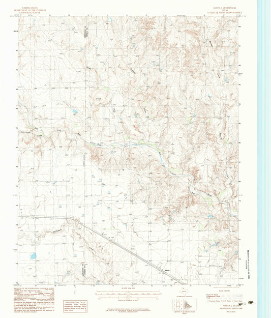 Classic USGS Ashtola Texas 7.5'x7.5' Topo Map Image