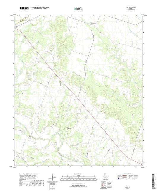 Ater Texas US Topo Map Image