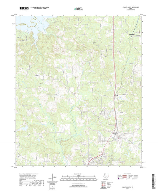 Atlanta North Texas US Topo Map Image