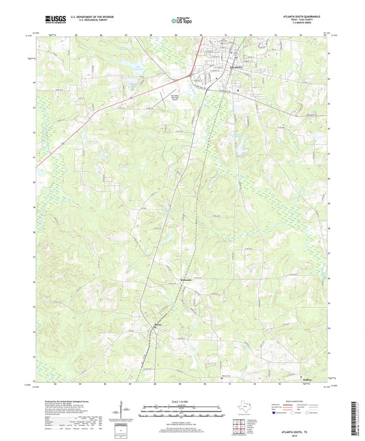 Atlanta South Texas US Topo Map Image
