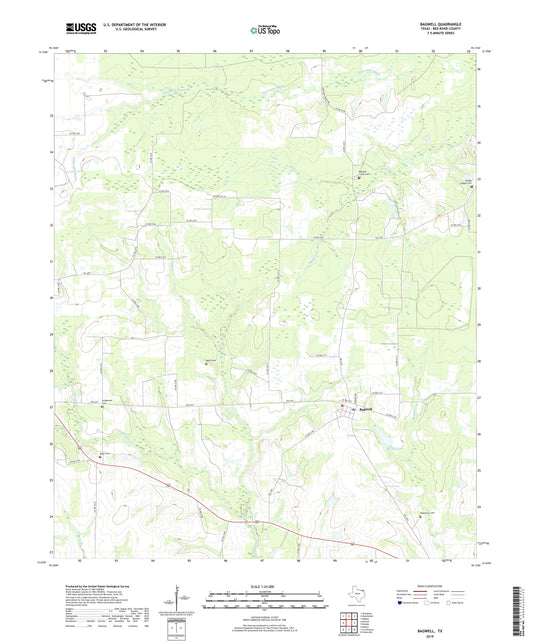 Bagwell Texas US Topo Map Image