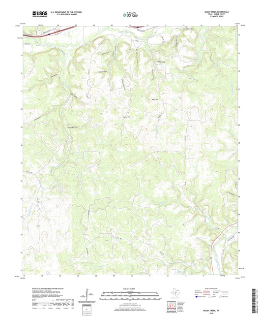 Bailey Creek Texas US Topo Map Image