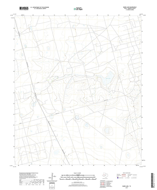 Baird Lake Texas US Topo Map Image