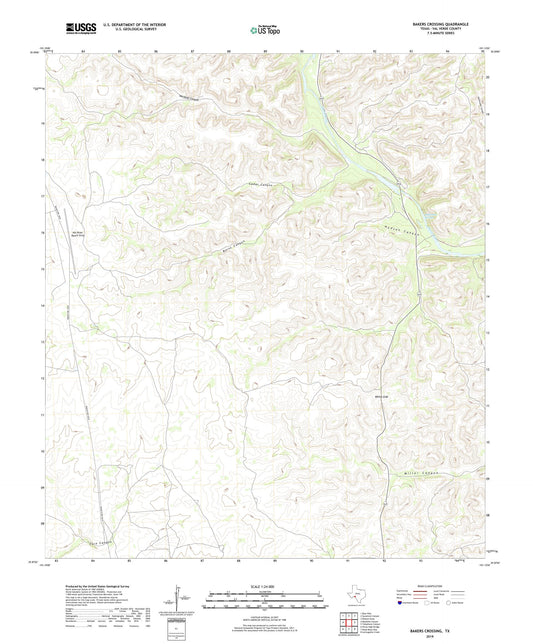 Bakers Crossing Texas US Topo Map Image