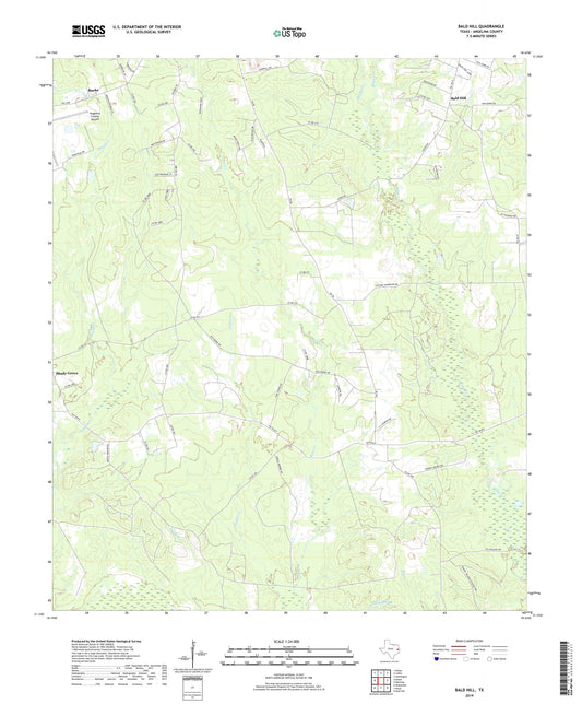 Bald Hill Texas US Topo Map Image