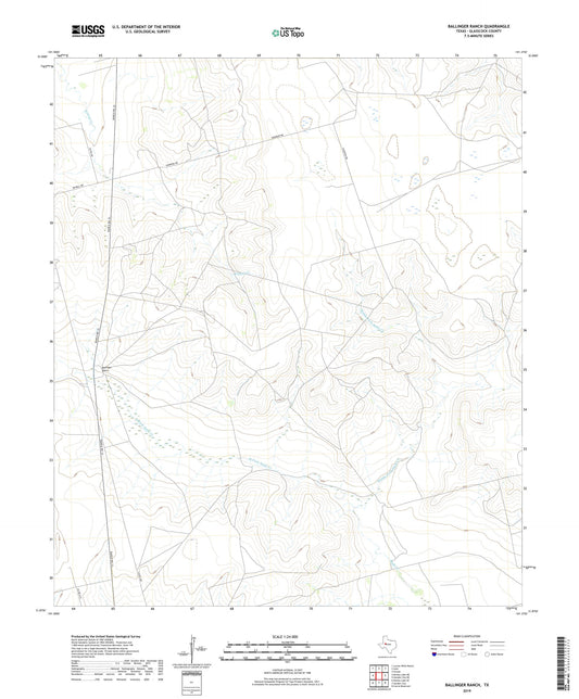 Ballinger Ranch Texas US Topo Map Image